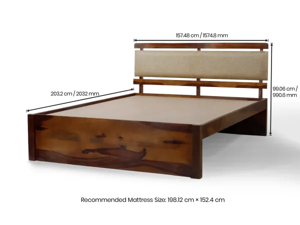 Fridge with Belle Queen Bed and Mattress Combo